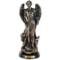 Archangel St Sealtiel Bronze Resin Christian 8 Inch Statue