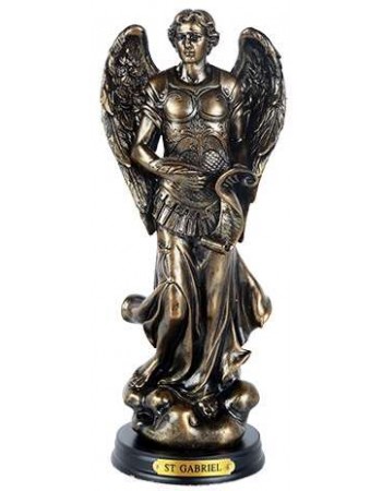 Archangel Gabriel Bronze Resin Christian 8 Inch Statue