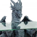 Dragon Glass Top Side Table