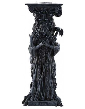 Mother, Maiden, Crone Goddess Candle Holder Gray