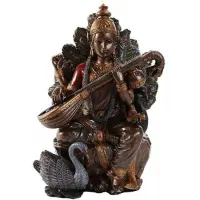 Saraswati Hindu Goddess 8 Inch Statue