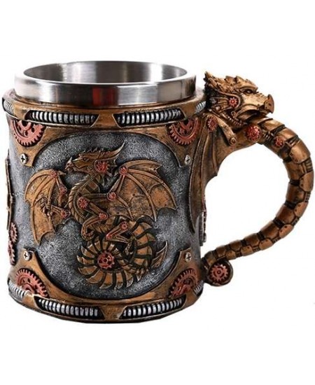 Steampunk Dragon Mug with Stainless Steel Cup