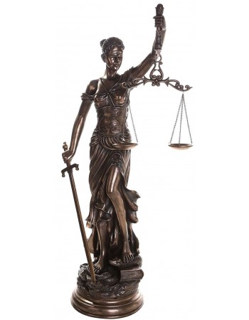 Lady Justice 48 Inch Statue in Bronze Resin