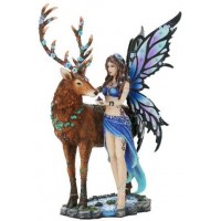 Diantha Fairy and Stag Companion Statue