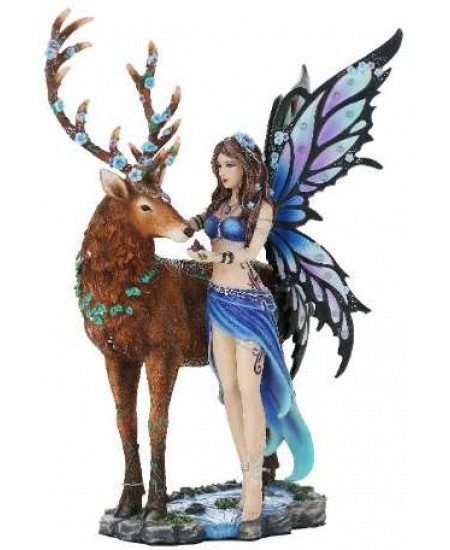 Diantha Fairy and Stag Companion Statue