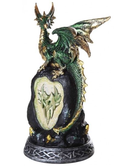 Green Dragon on Rock LED Night Light