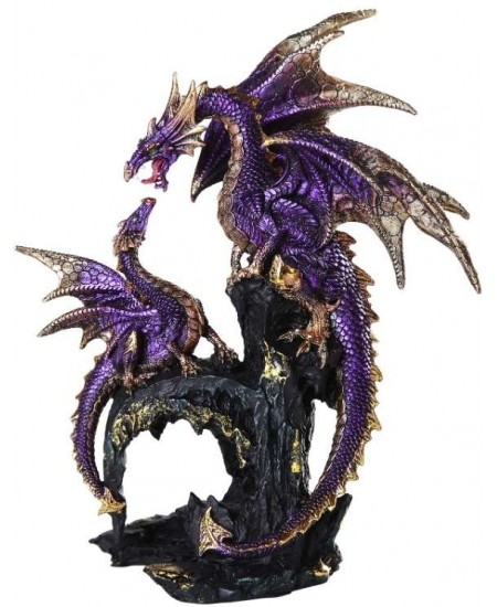 Purple Dragon Family Statue