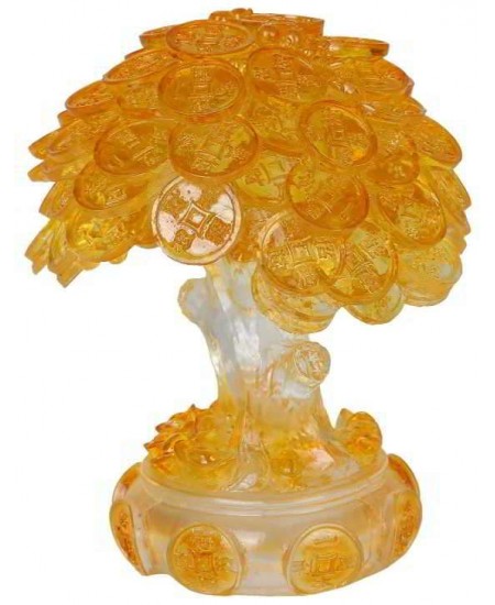 Money Tree Auspicious Feng Shui Amber Statue