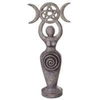 Spiral Goddess Triple Moon Altar Statue