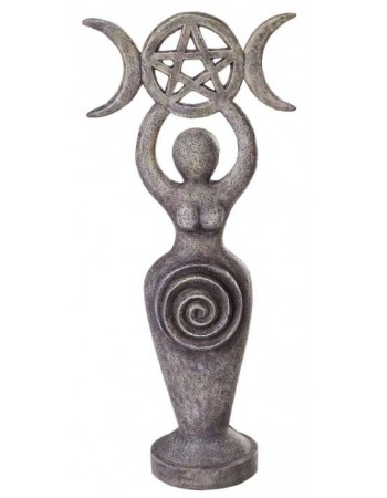 Spiral Goddess Triple Moon Altar Statue