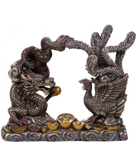 Oriental Dragon and Phoenix Feng Shui Statue