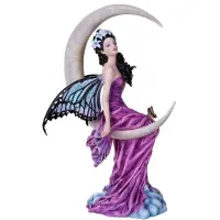 Amethyst Moon Fairy Statue