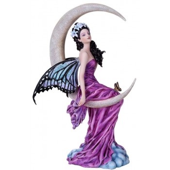 Amethyst Moon Fairy Statue