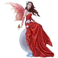 Crimson Lilly Fairy Statue