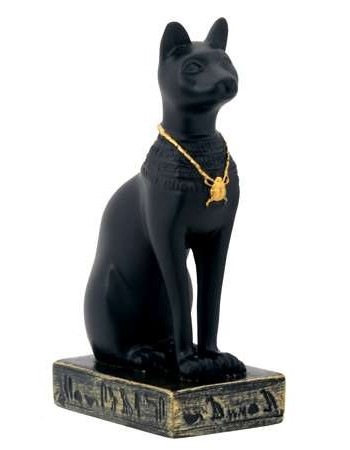 Bastet Black Cat Mini Statue