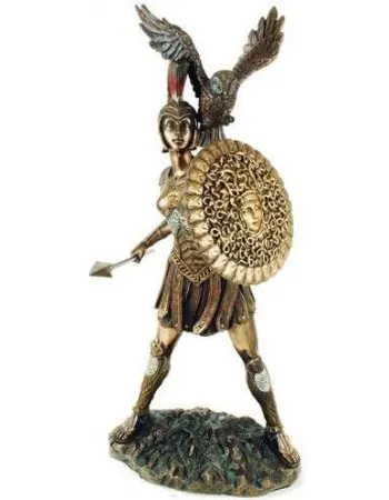 Athena Warrior Goddess of Wisdom Greek Goddess Bronze Statue
