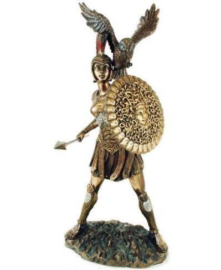 Athena Warrior Goddess of Wisdom Greek Goddess Bronze Statue