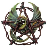 Forest Pentagram Dragon Plaque