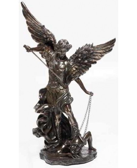 Archangel St Michael 32 Inch Bronze Resin Statue