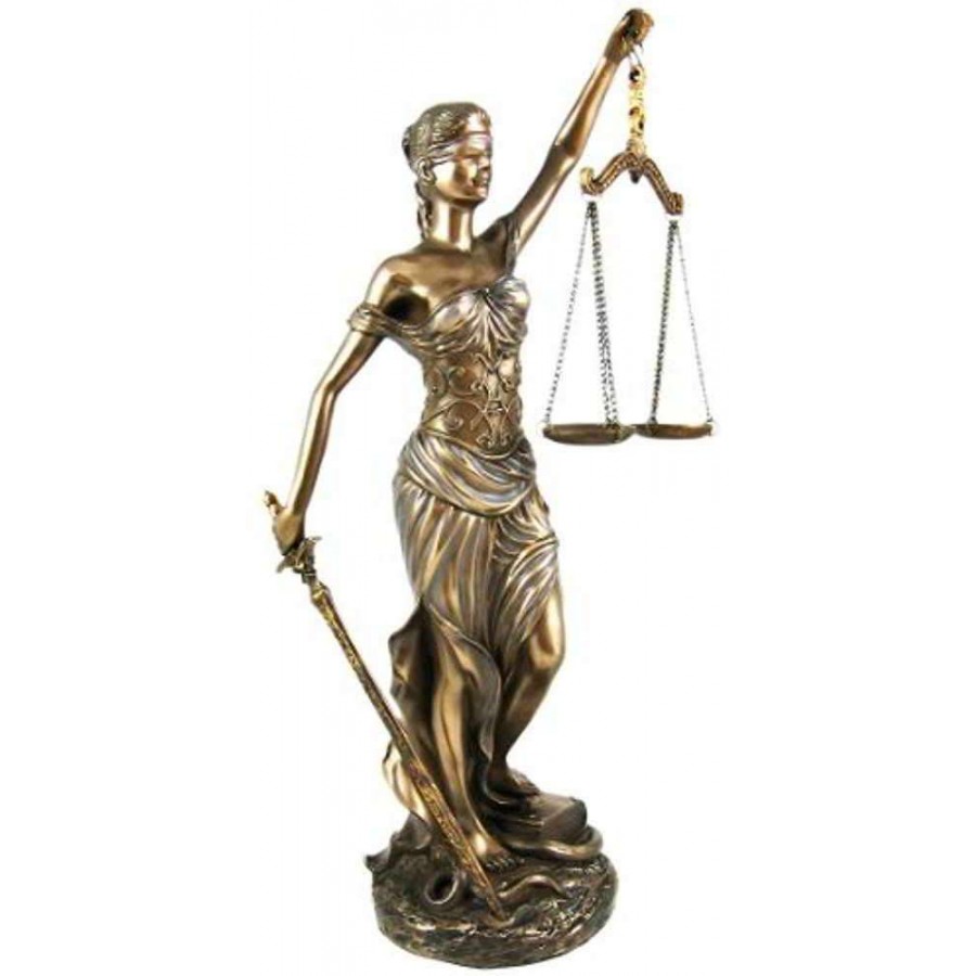 La 12 Inch Lady Justice in Bronze Resin