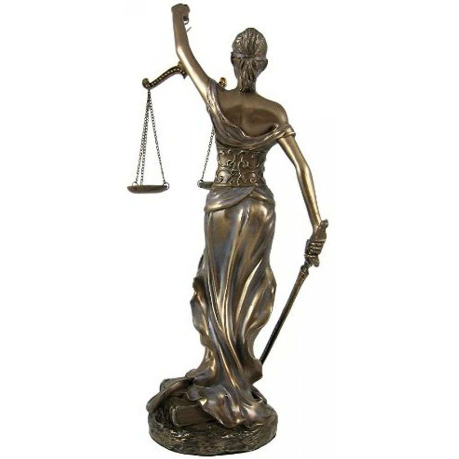 La Justica 12 Inch Lady Justice Statue in Bronze Resin