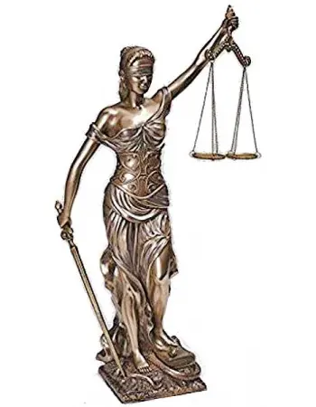 Lady Justice 18 Inch Statue in Bronze Resin
