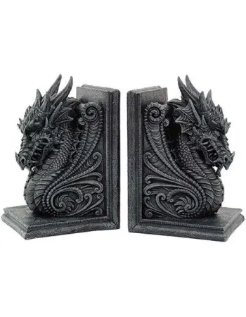 Dragon Head Ornate Bookends