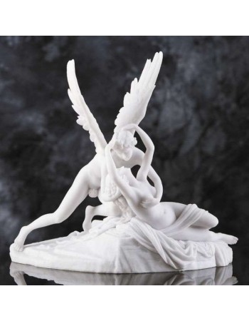 Eros and Psyche White Marble Greek Myth Statue