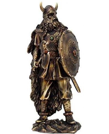 Viking Warrior with Shield Statue