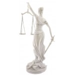 Lady Justice White Marble 10 Inch Statue