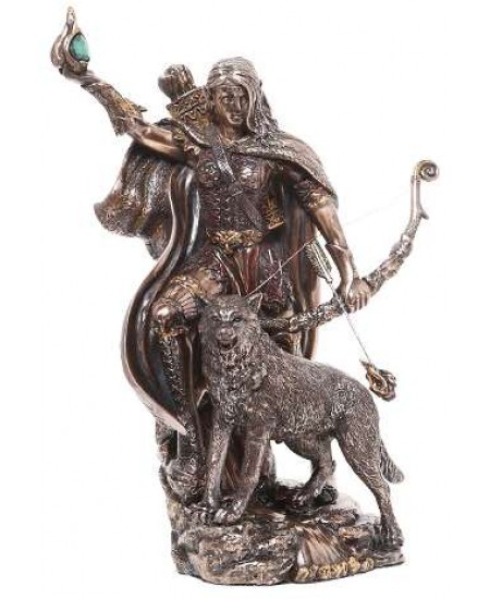 Skadi Norse Goddess of Winter Bronze Resin Statue
