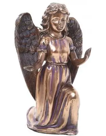 Adoring Angel Bronze Resin Statue