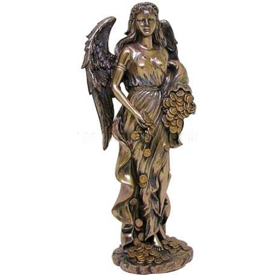 Hot Cast Bronze Lady Fortuna Greek Goddess of Fortune Figurine Statue Sculpture 