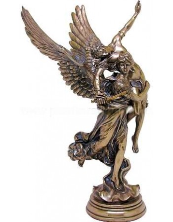 Pheme, Winged Fame Greek Goddess Bronze Statue