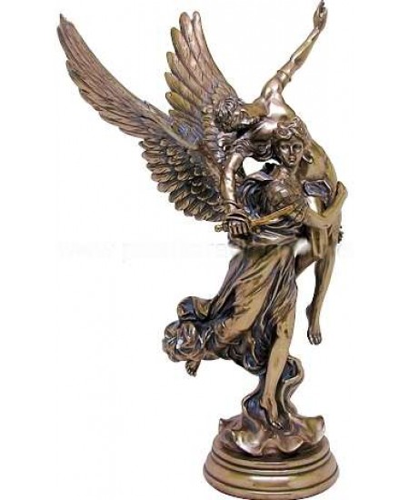 Pheme, Winged Fame Greek Goddess Bronze Statue