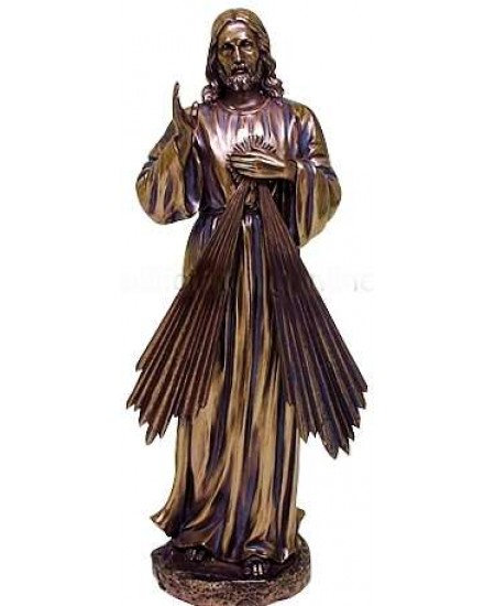 Divine Mercy Jesus Christian Bronze Statue