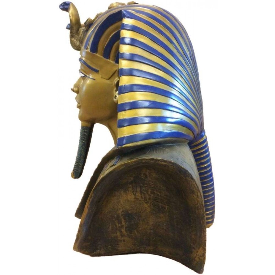 King Tut Bust 19 Inch Egyptian Pharaoh Statue - Ancient Egypt Art