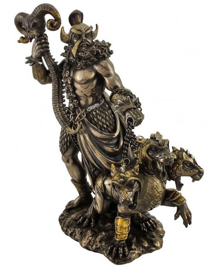 Hades Greek God of the Underworld Bronze Resin Statue