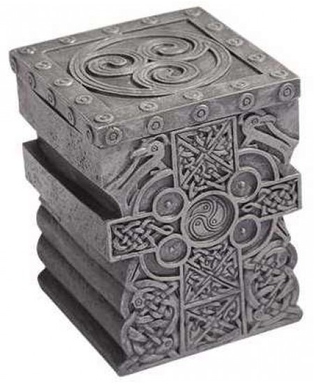 Celtic Cross Lift Top Trinket Box