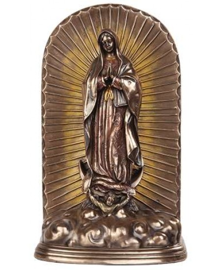 Our Lady of Guadalupe Bronze Memorial Urn