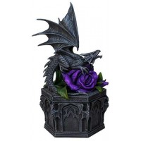 Dragon Beauty Purple Rose Trinket Box