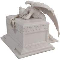 Angel of Bereavement White Memorial Urn