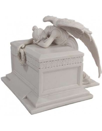 Angel of Bereavement White Memorial Urn