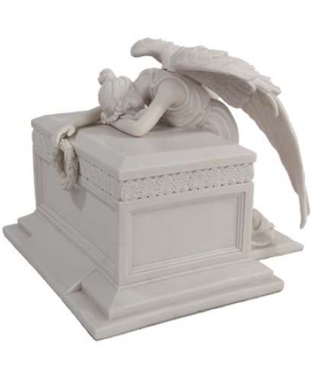 Angel of Bereavement White Memorial Urn