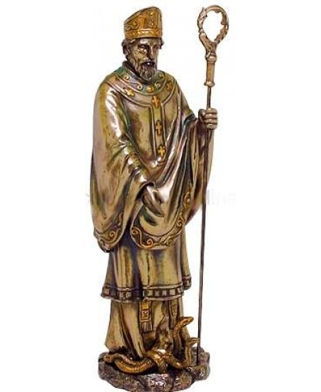 Saint Patrick Bronze Christian Statue