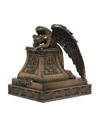 Mourning Angel Bronze Keepsake Memorial Urn