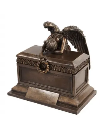Angel of Bereavement Memorial Keepsake Urn - Bronze