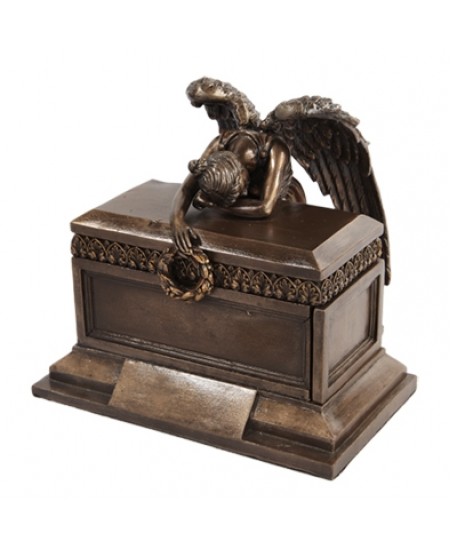 Angel of Bereavement Memorial Keepsake Urn - Bronze