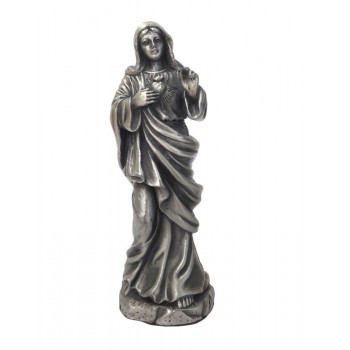 Immaculate Heart of Mary Pewter Catholic Statue
