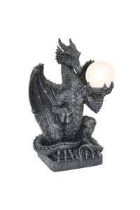 Dragon Lamp with Glowing Orb
